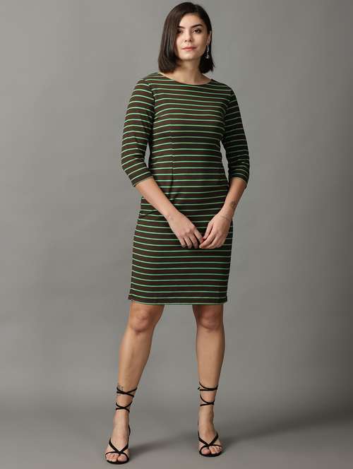 women's bodycon striped dress - 18843124 - Standard Image - 0