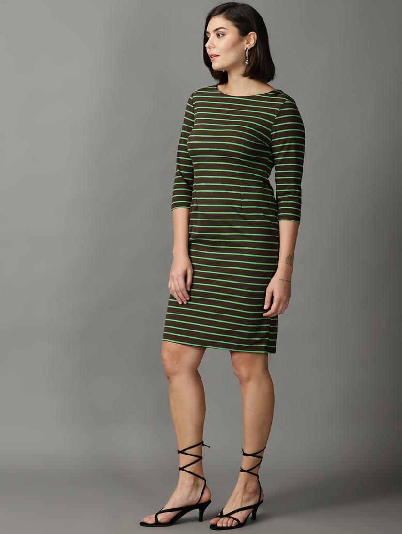 women's bodycon striped dress - 18843124 - Standard Image - 1