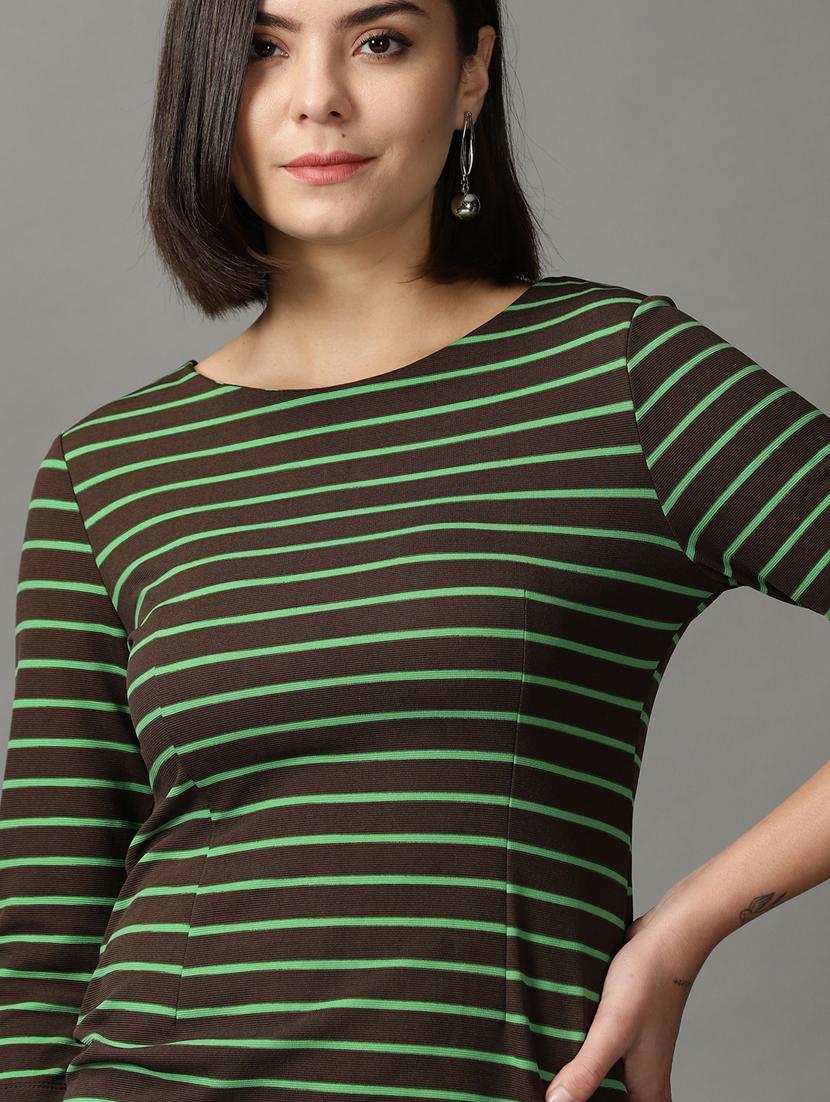women's bodycon striped dress - 18843124 - Standard Image - 4
