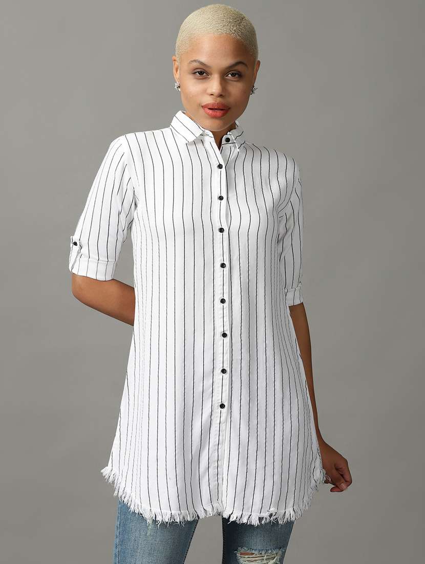 white cotton regular shirt