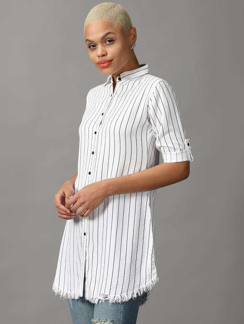 white cotton regular shirt - 18843182 -  Standard Image - 1
