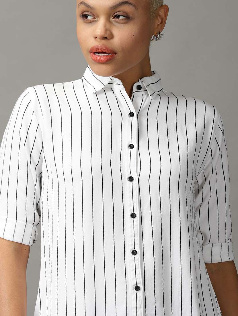 white cotton regular shirt - 18843182 -  Standard Image - 4