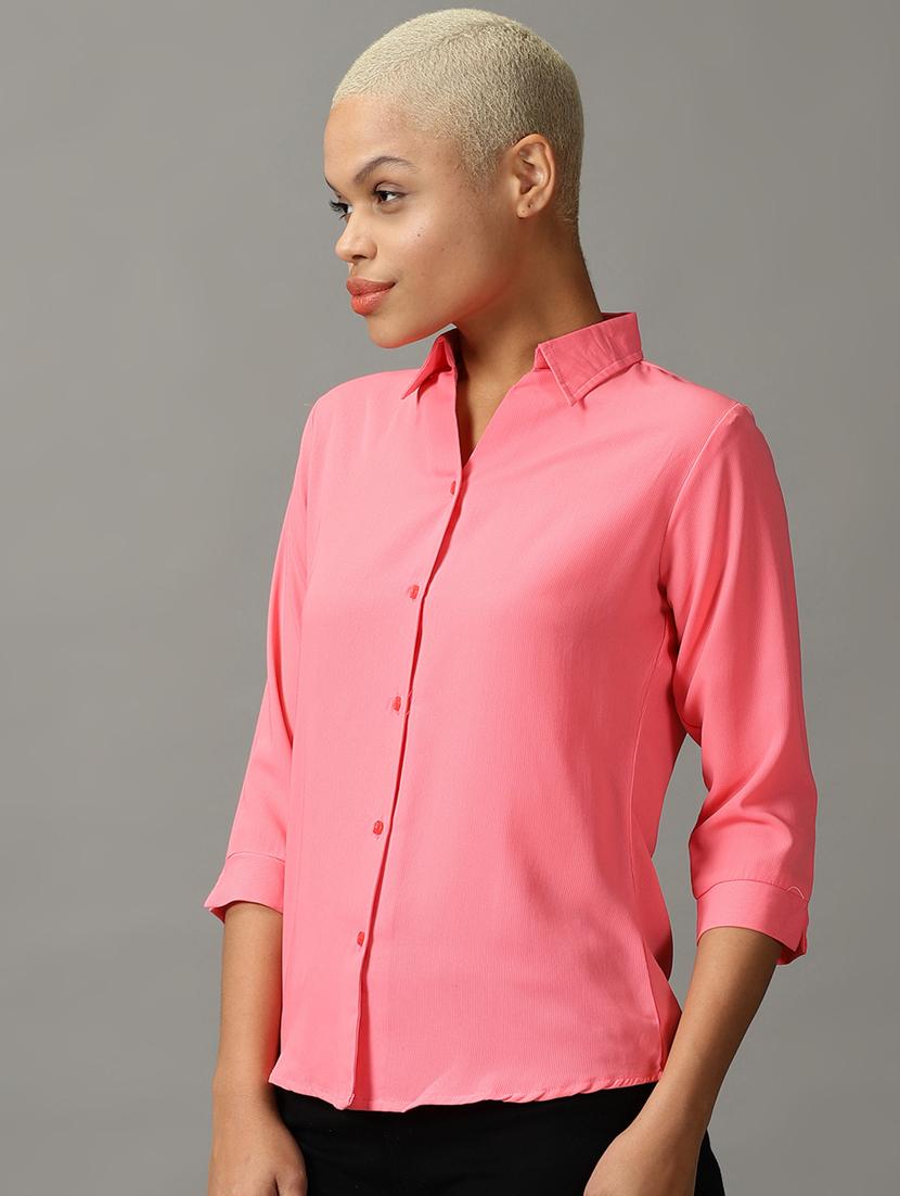 coral polyester regular shirt - 18843187 -  Standard Image - 1