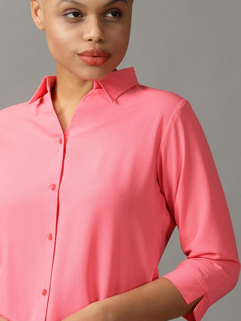 coral polyester regular shirt - 18843187 - Standard Image - 4