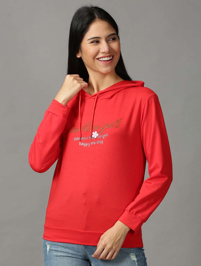 women's chest print sweatshirt