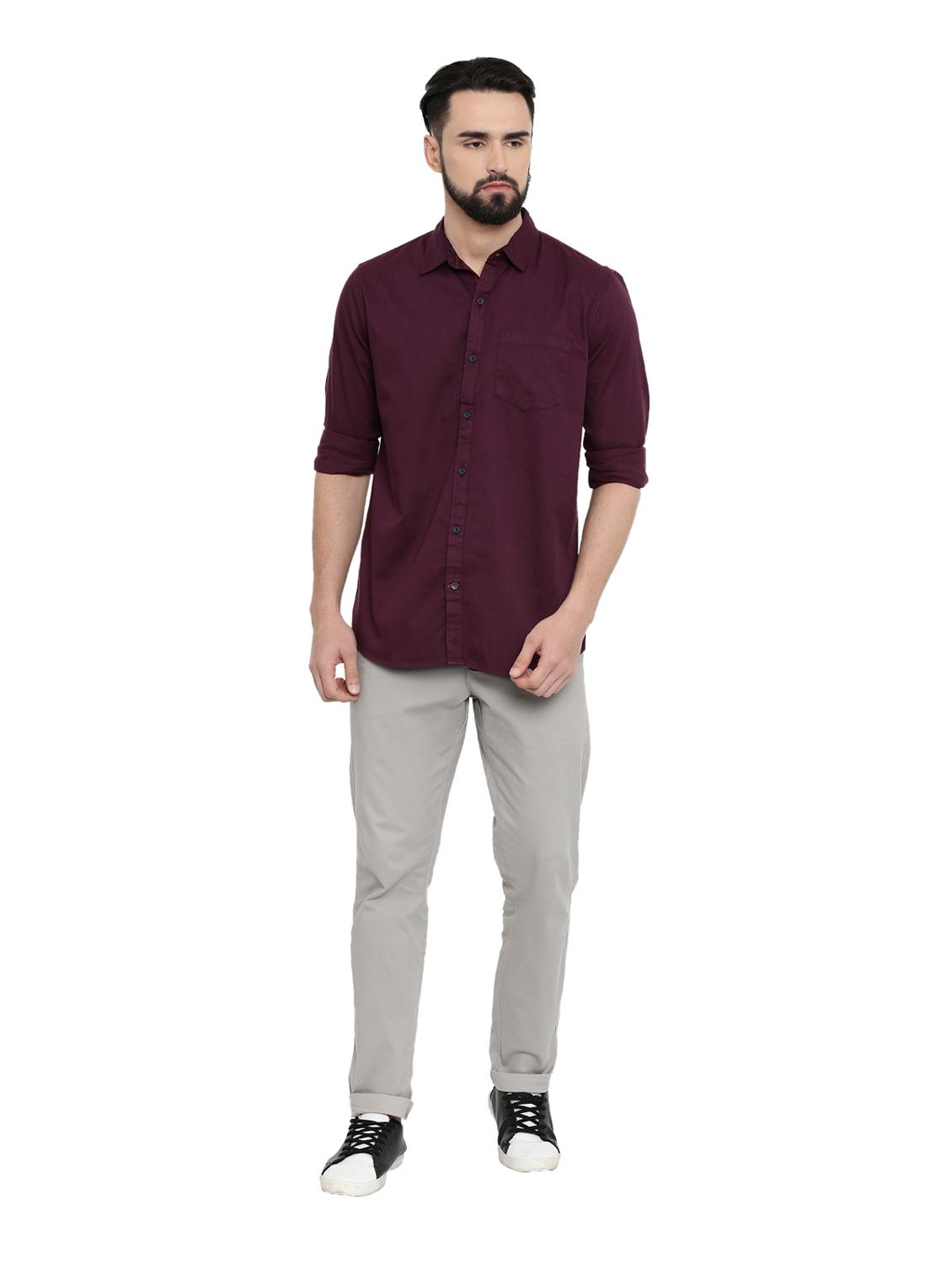 purple cotton casual shirt - 18843981 - Standard Image - 4