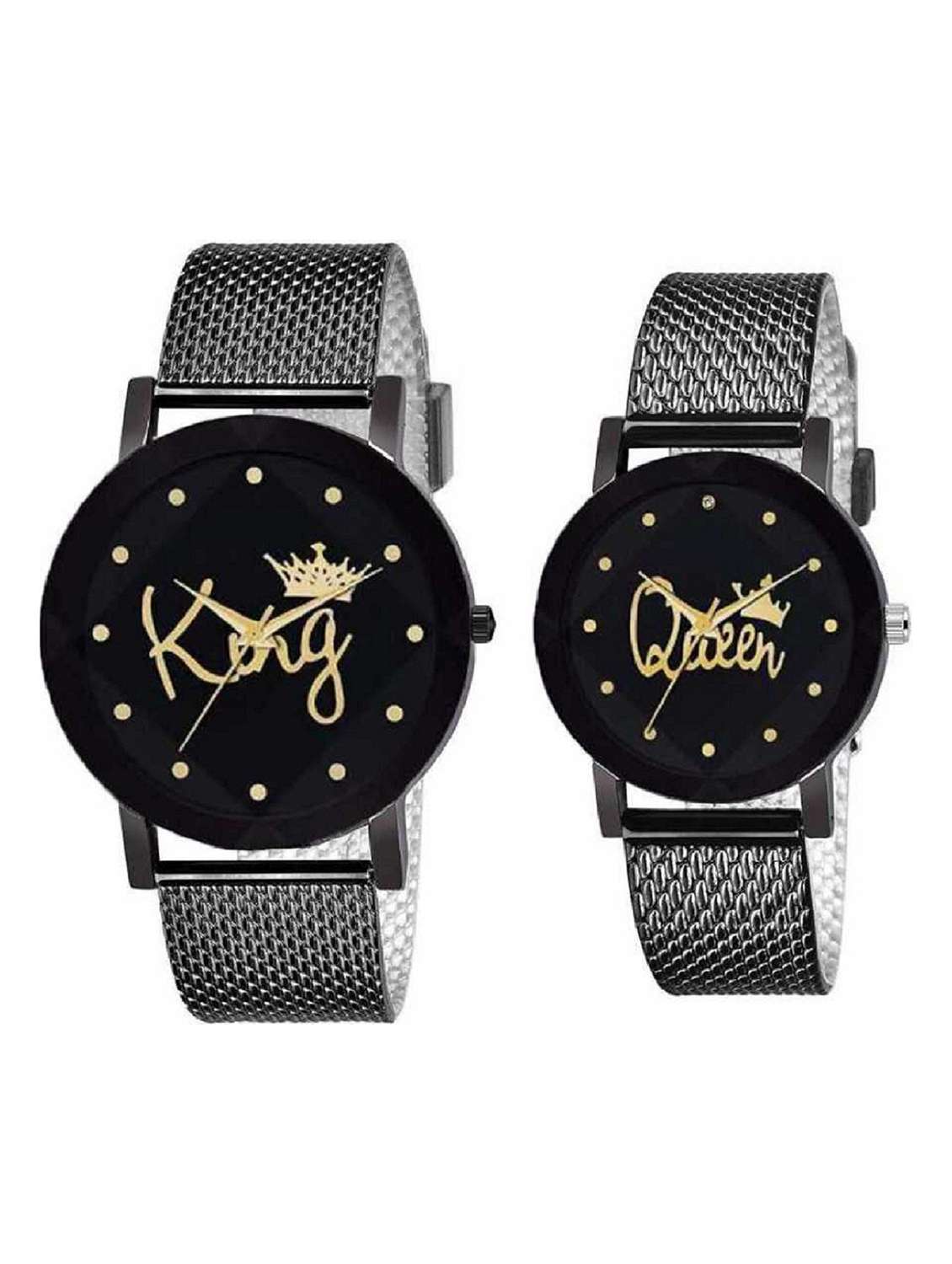 designer stylish white-black dial golden banglewomen watch