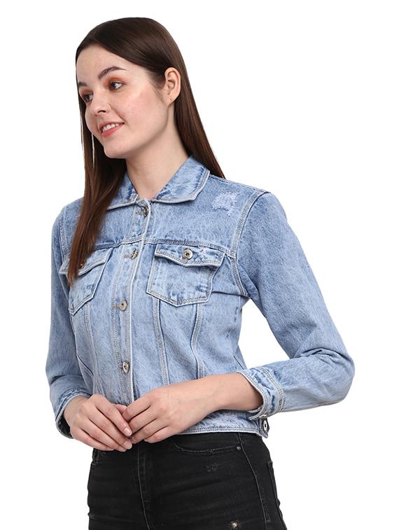 light blue denim jacket - 18844575 -  Standard Image - 1