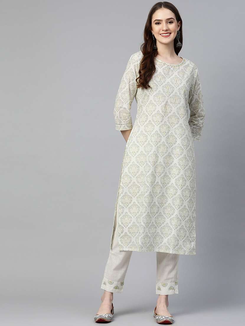 printed kurta pant set