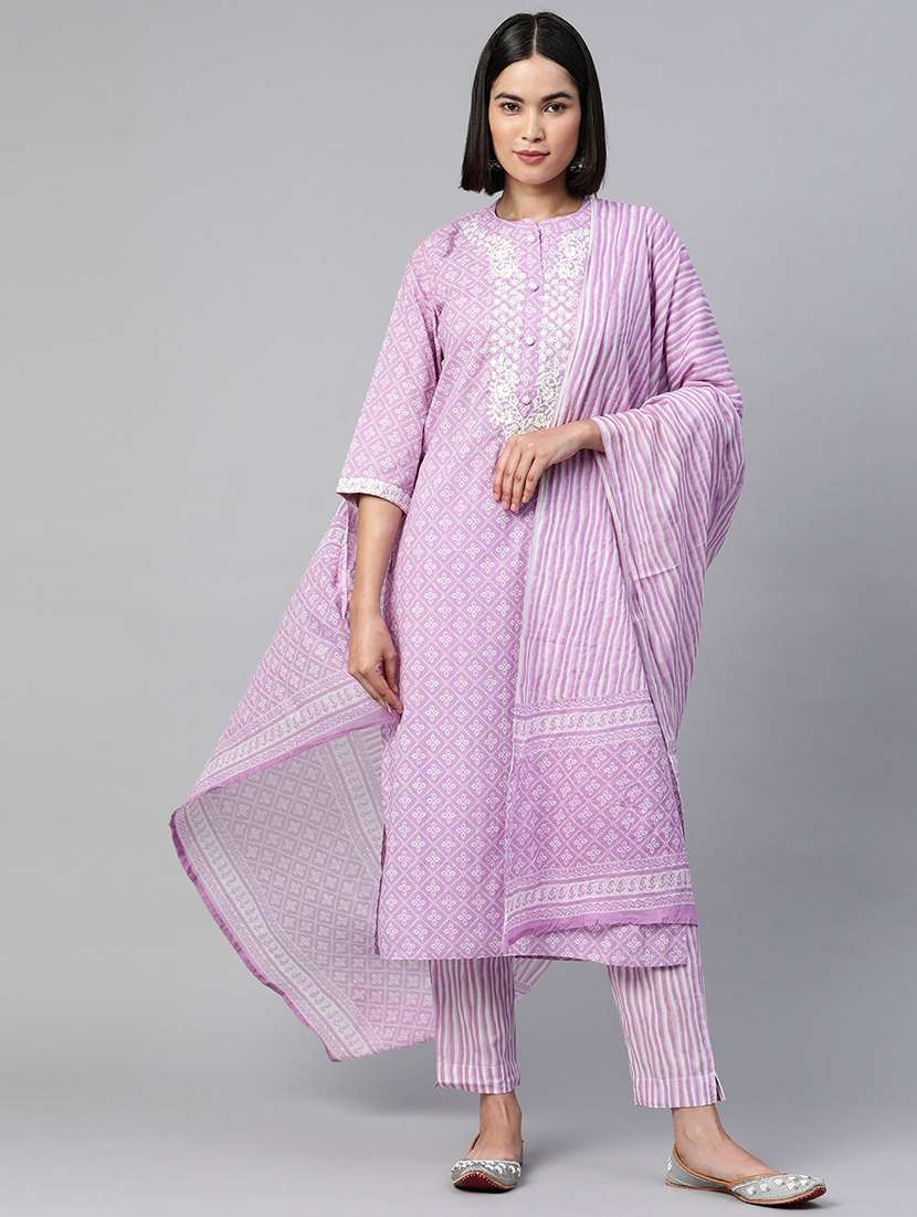 women kurta pant set with dupatta