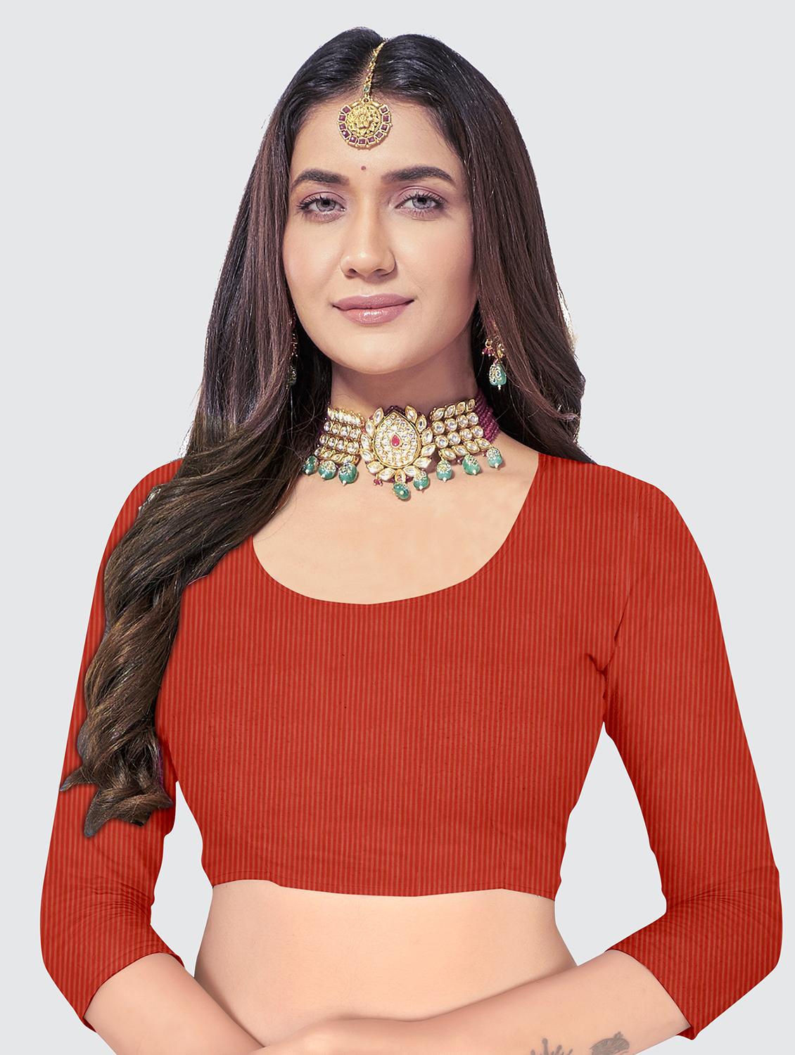 brown printed saree with blouse - 18854955 - Standard Image - 4