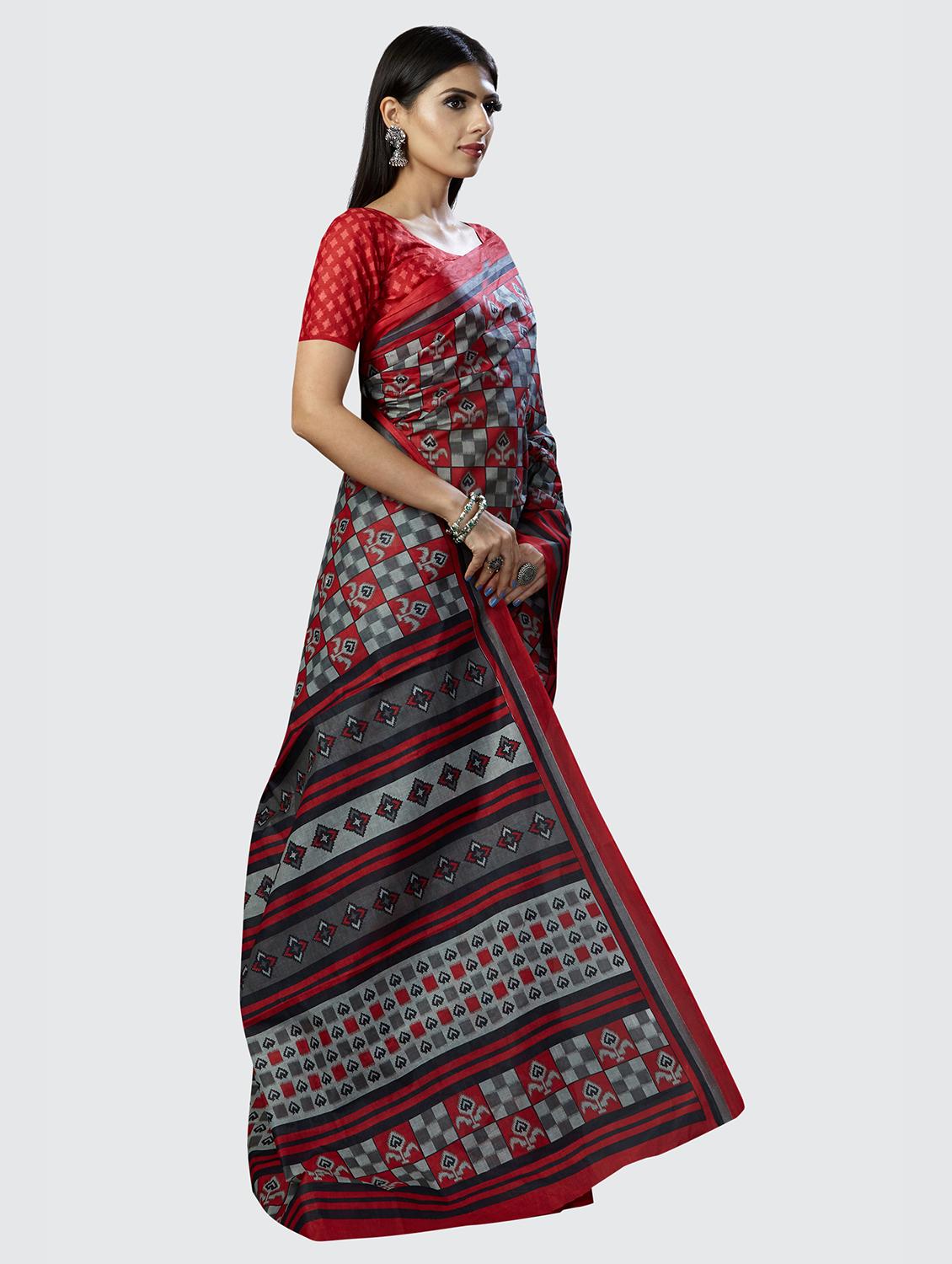 multi colored printed saree with blouse - 18855026 -  Standard Image - 1