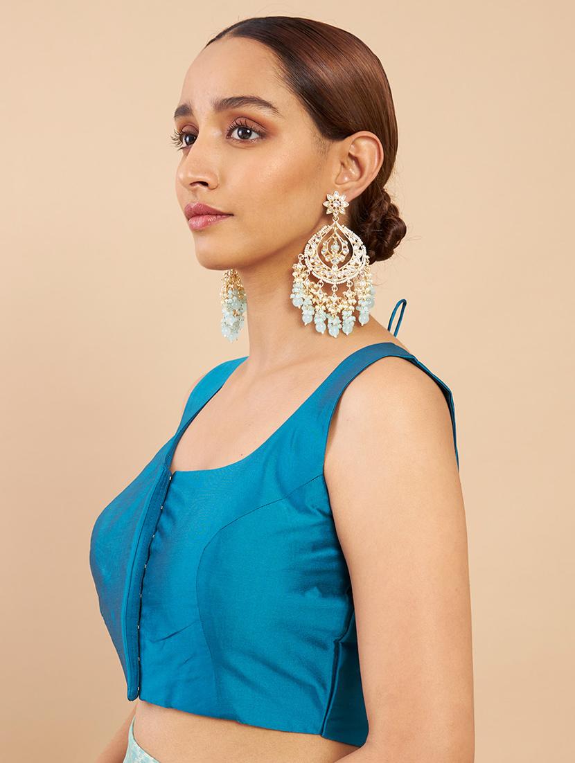 blue silk regular blouse - 18858030 - Standard Image - 1