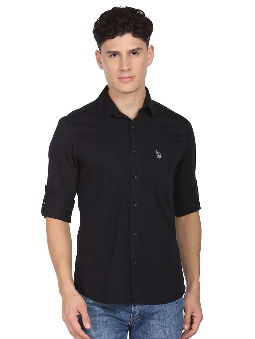 mens solid casual shirt