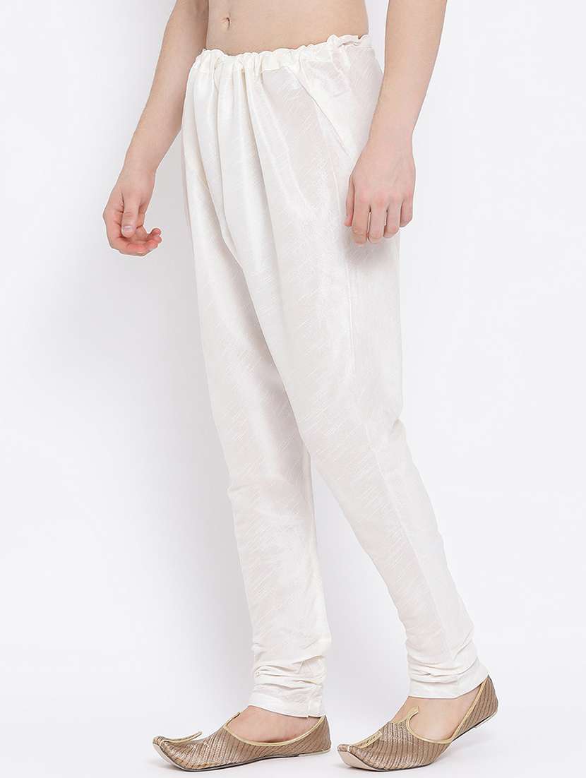 white solid ethnic bottom wear - 18874737 - Standard Image - 1