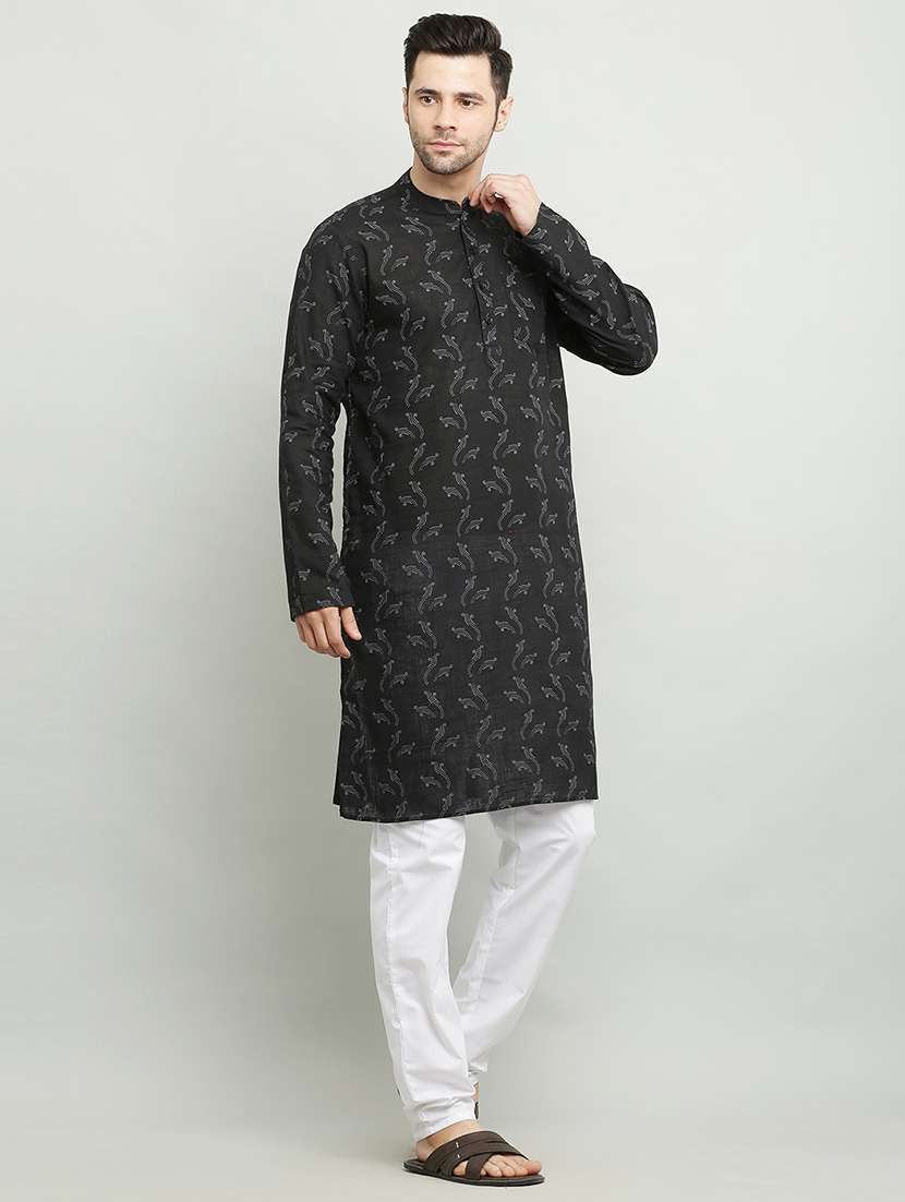mandarin neck long sleeved kurta