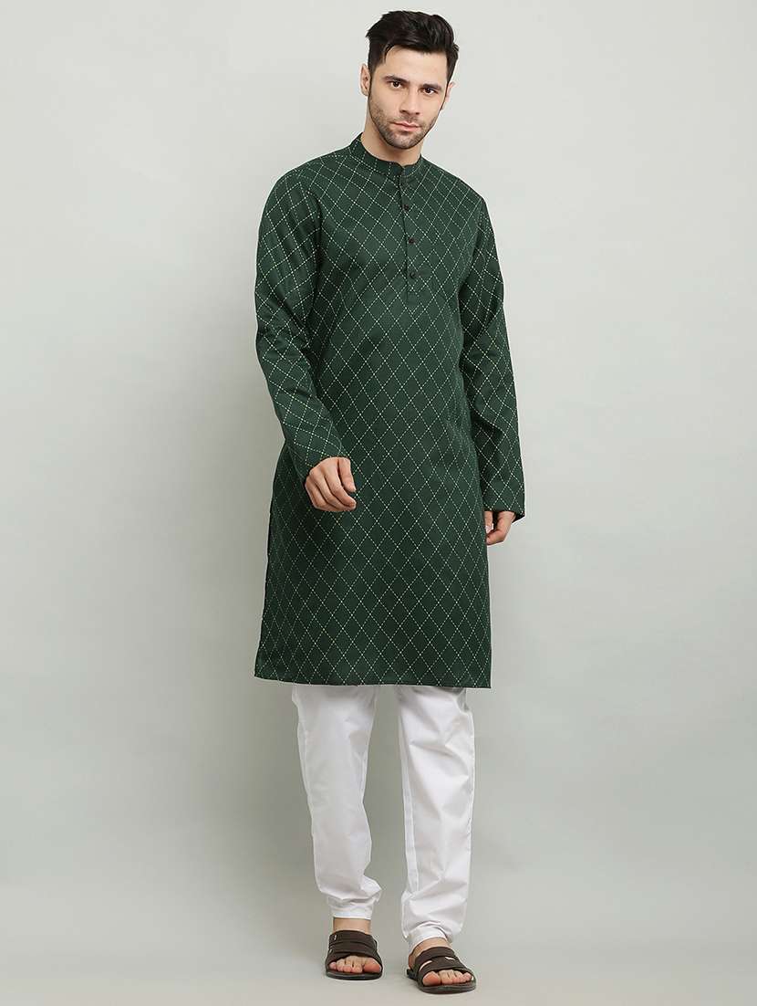 mandarin neck long sleeved kurta