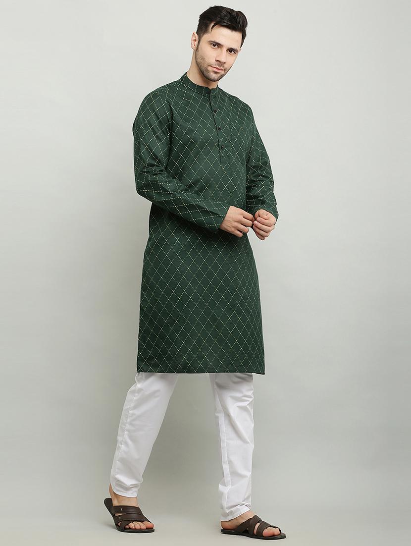 mandarin neck long sleeved kurta - 18874785 -  Standard Image - 1