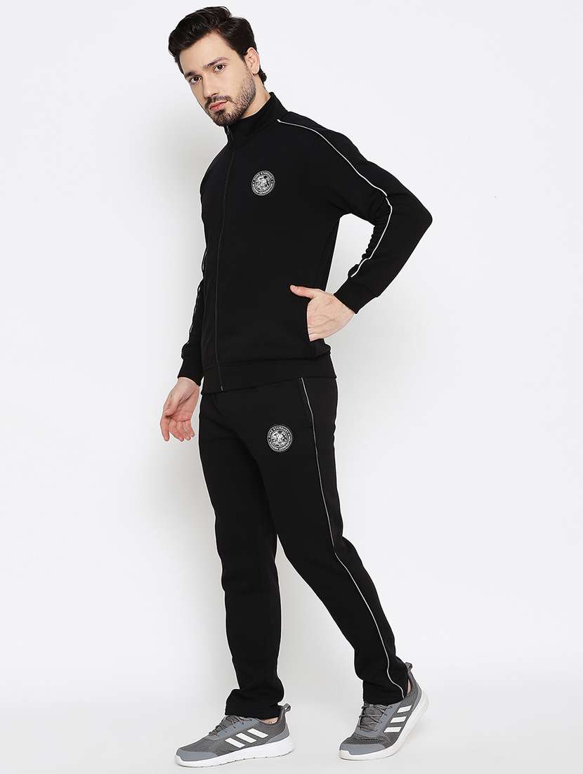 zip up solid track suit - 18874826 -  Standard Image - 1