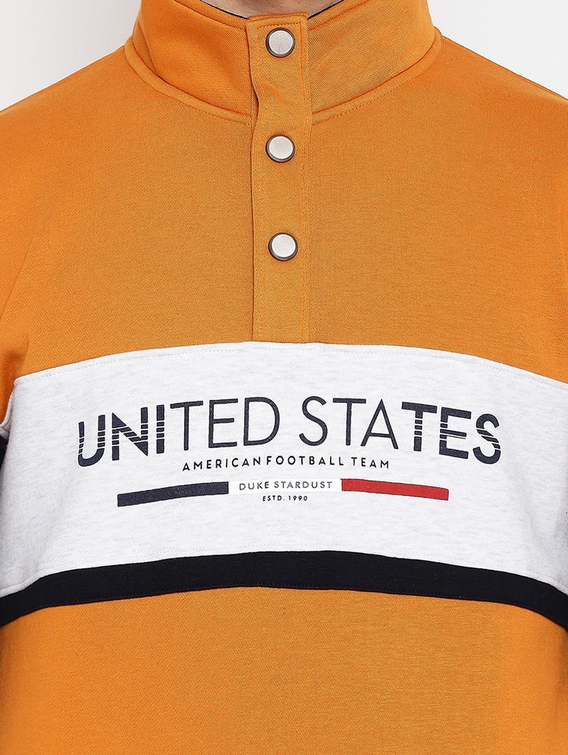 yellow cotton blend taped sweatshirt - 18874850 - Standard Image - 4