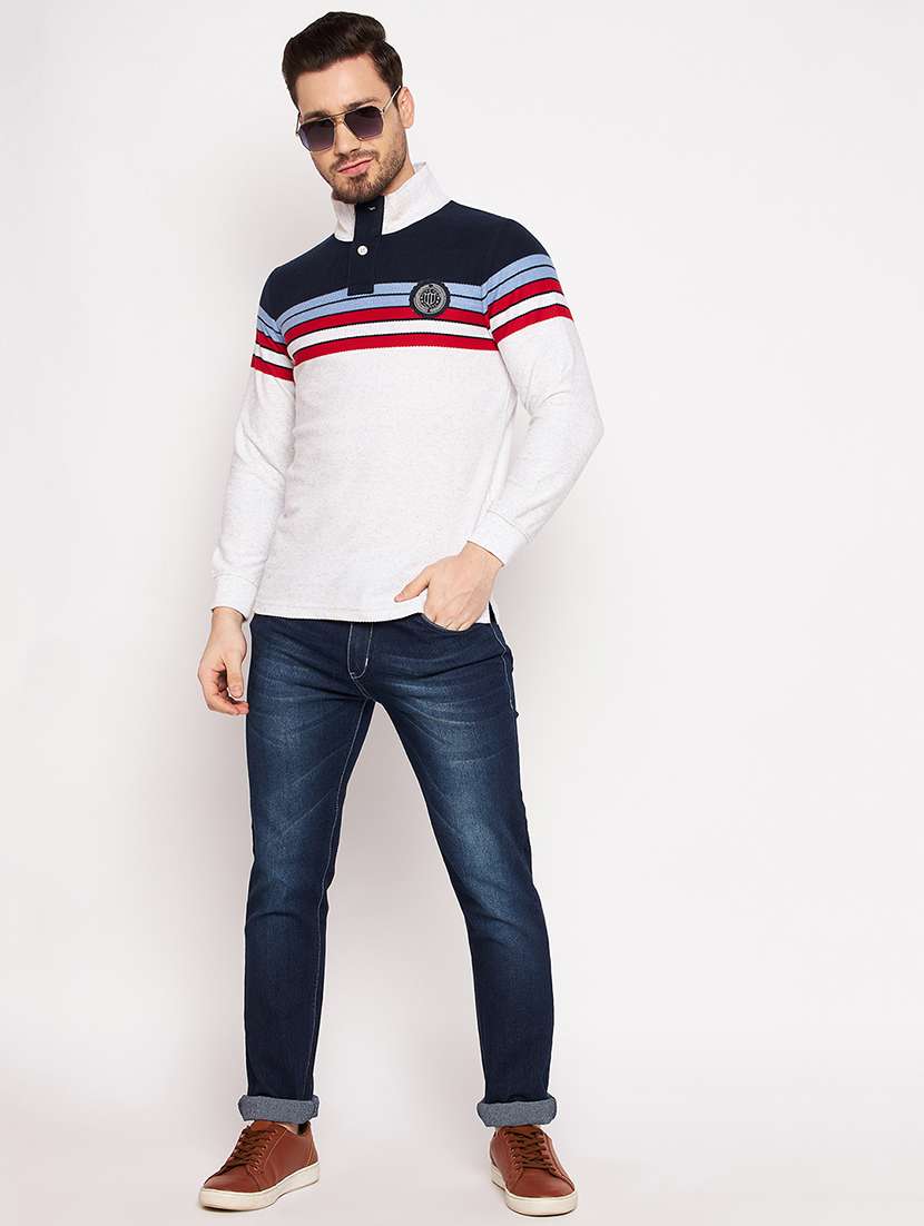 men color block long sleeves t-shirt - 18874902 -  Standard Image - 4
