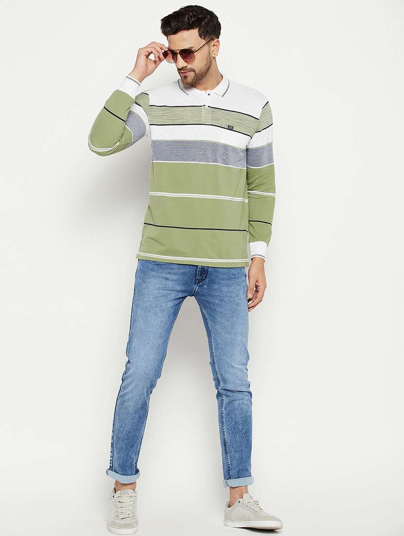 men color block polo neck t-shirt - 18874905 -  Standard Image - 4