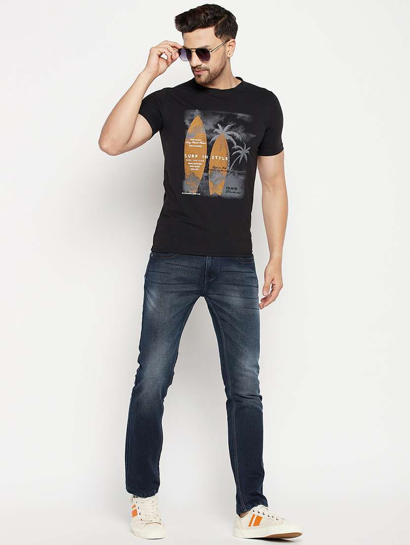 men round neck front print t-shirt - 18874959 -  Standard Image - 4