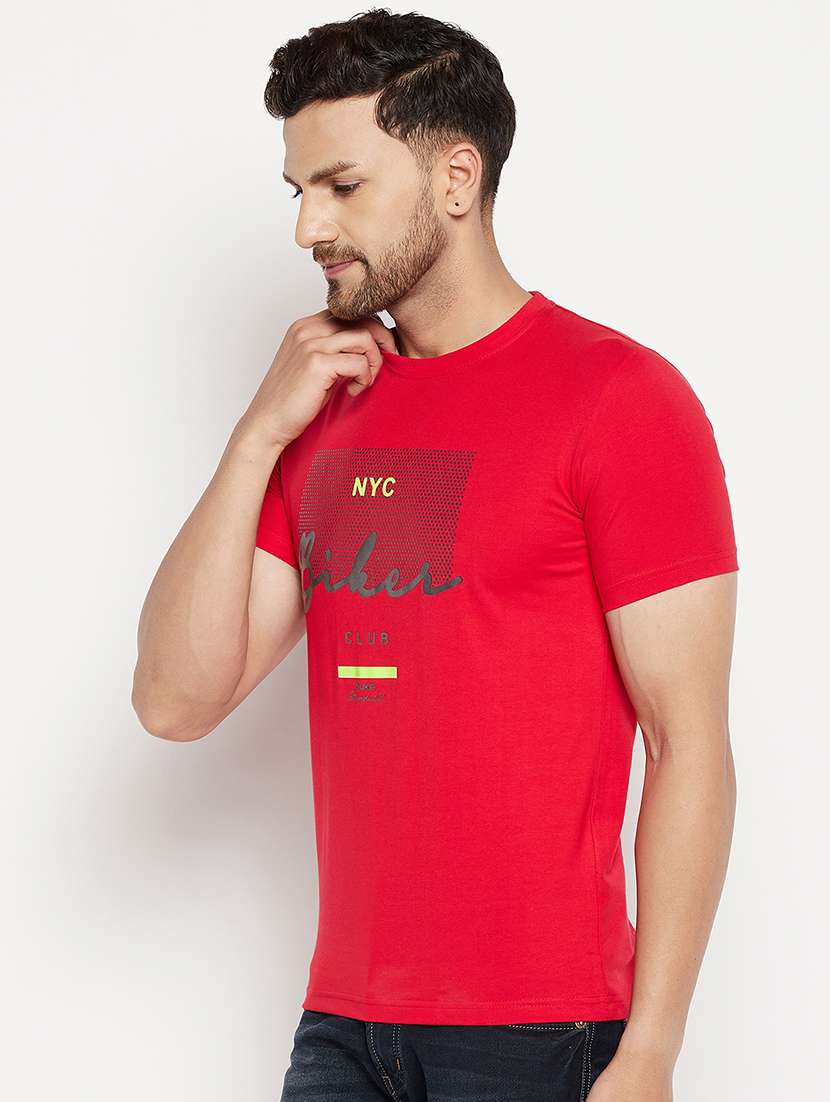 men front printed round neck t-shirt - 18874962 -  Standard Image - 1
