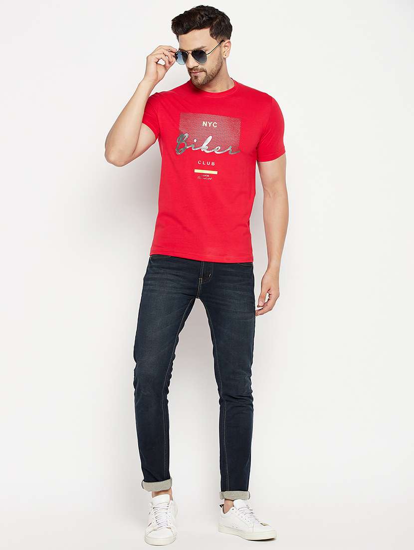 men front printed round neck t-shirt - 18874962 -  Standard Image - 4