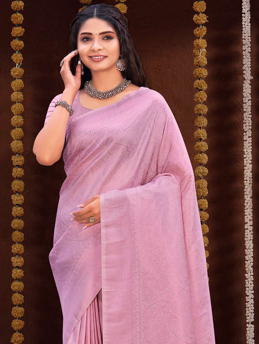 women's self design pink colored saree - 18875244 -  Standard Image - 1