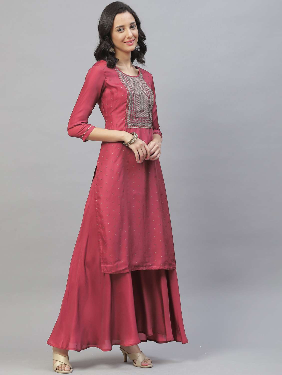 sequin kurta set with dupatta - 18875405 -  Standard Image - 1