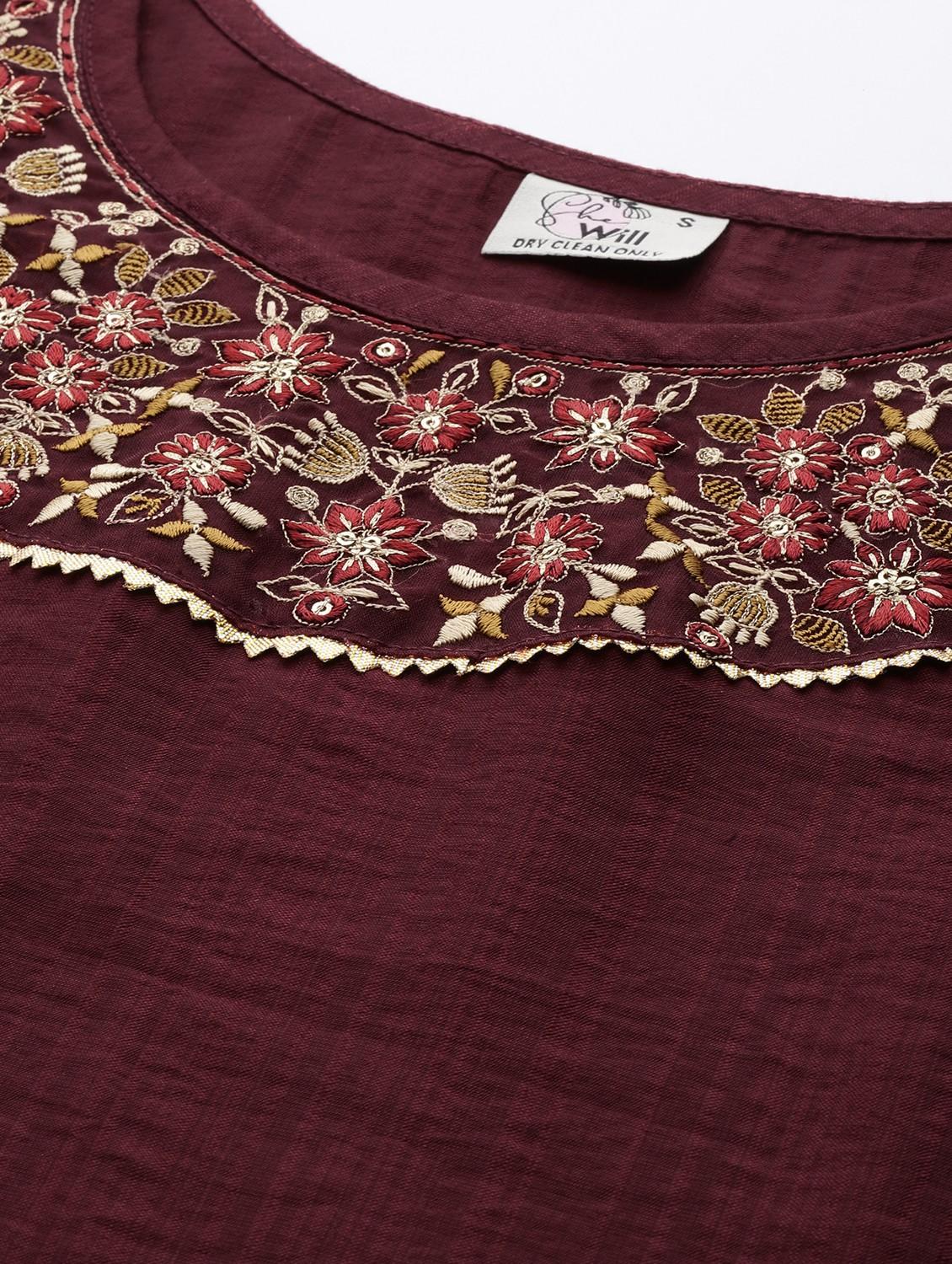 embroidered kurta pant set with dupatta - 18875437 - Standard Image - 4