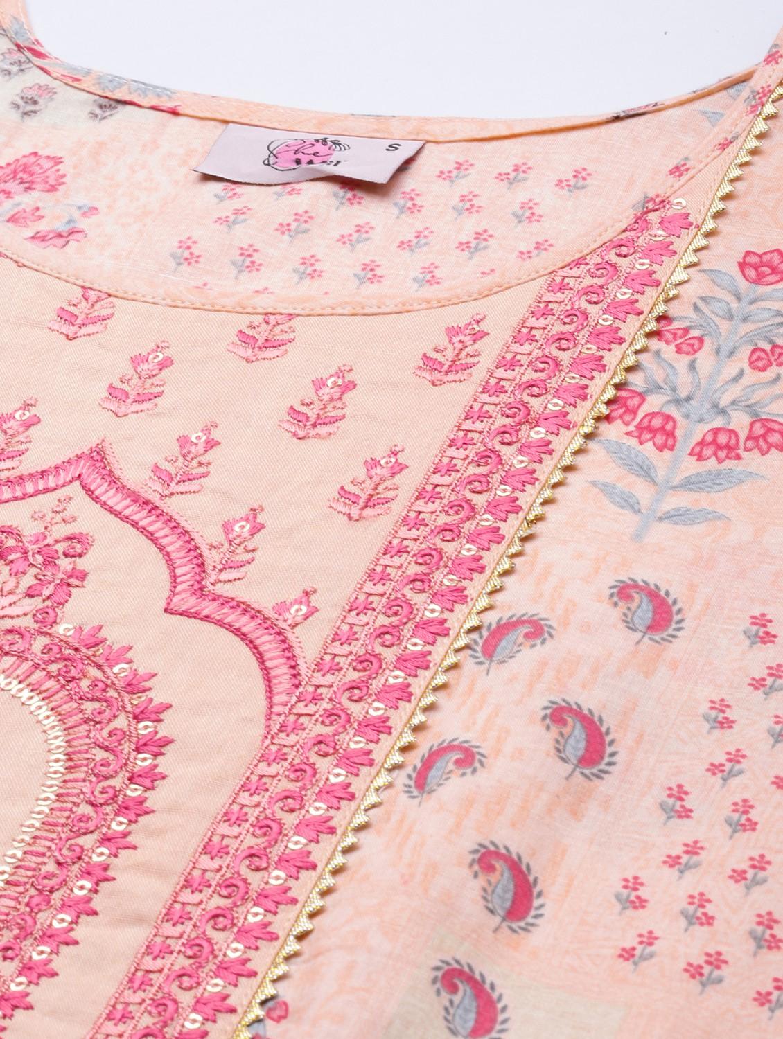 embroidered suit set with dupatta - 18875474 - Standard Image - 4