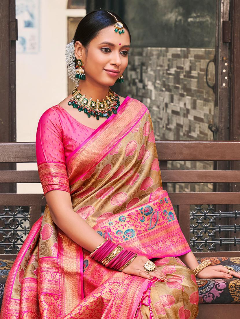 self design printed woven saree - 18875612 -  Standard Image - 1