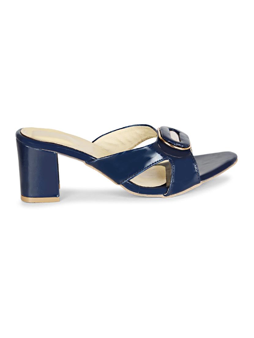 navy solid slip-on sandal - 18875863 -  Standard Image - 1
