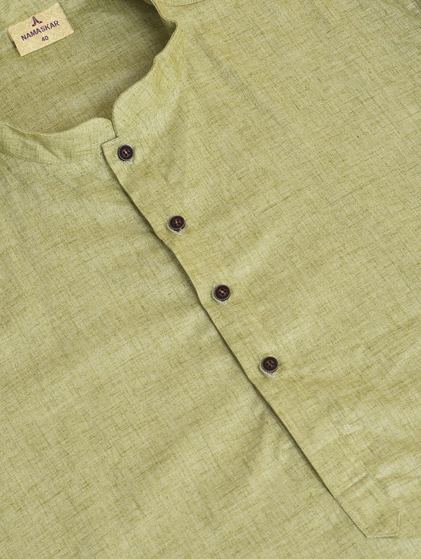 men solid kurta churidar ethnic wear set - 18876096 - Standard Image - 4