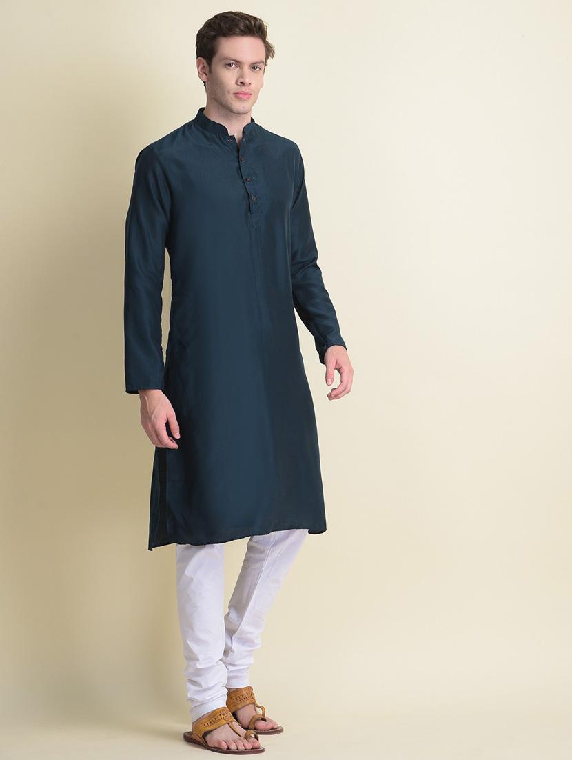 men solid kurta churidar ethnic wear set - 18876105 -  Standard Image - 1