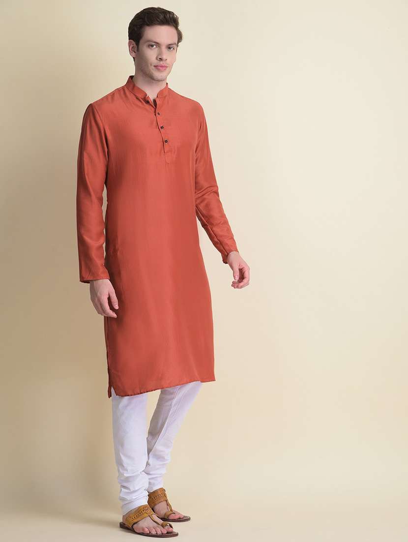 men solid kurta churidar ethnic wear set - 18876108 -  Standard Image - 1
