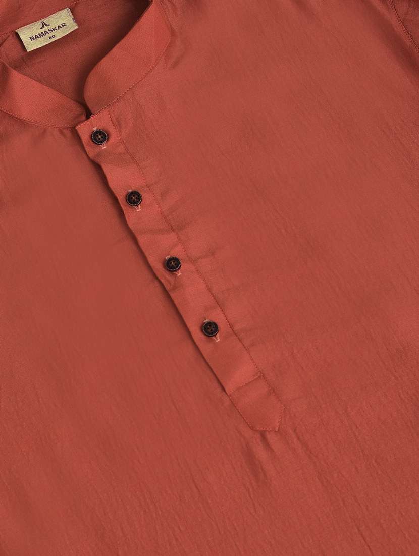 men solid kurta churidar ethnic wear set - 18876108 - Standard Image - 4