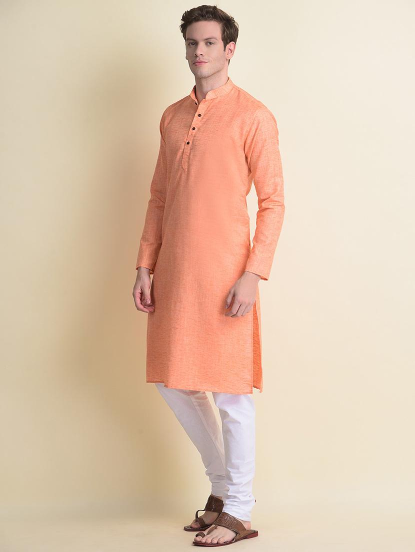 men solid mandarin neck long kurta - 18876325 -  Standard Image - 1
