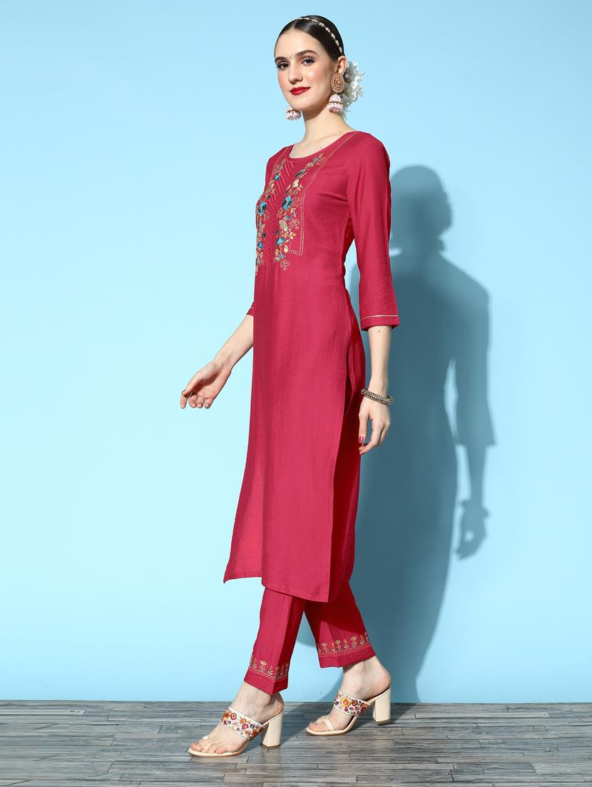 embroidered kurta set - 18876502 - Standard Image - 1