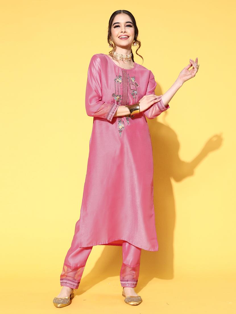 embroidered kurta set - 18876508 - Standard Image - 1