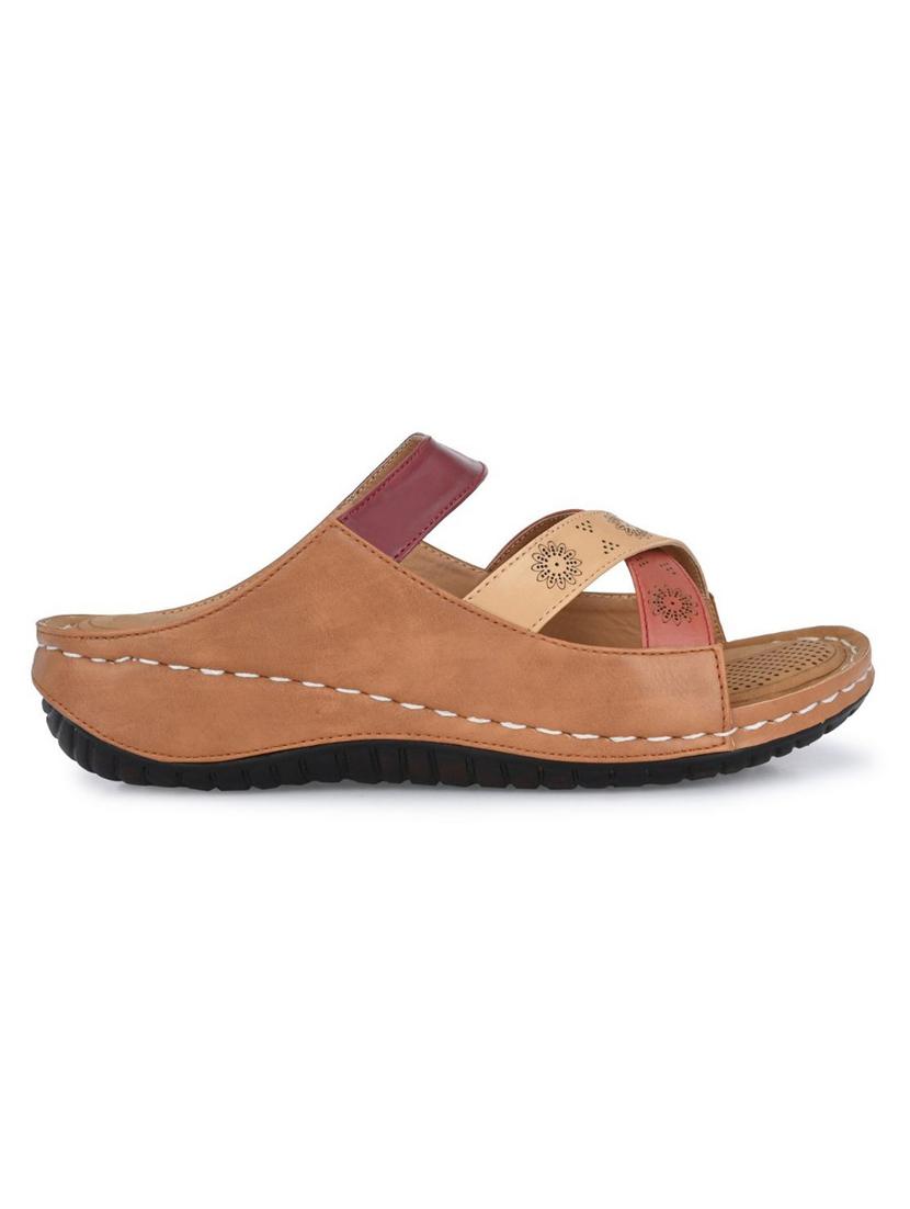 pink synthetic tstrap sandals - 18876583 -  Standard Image - 1