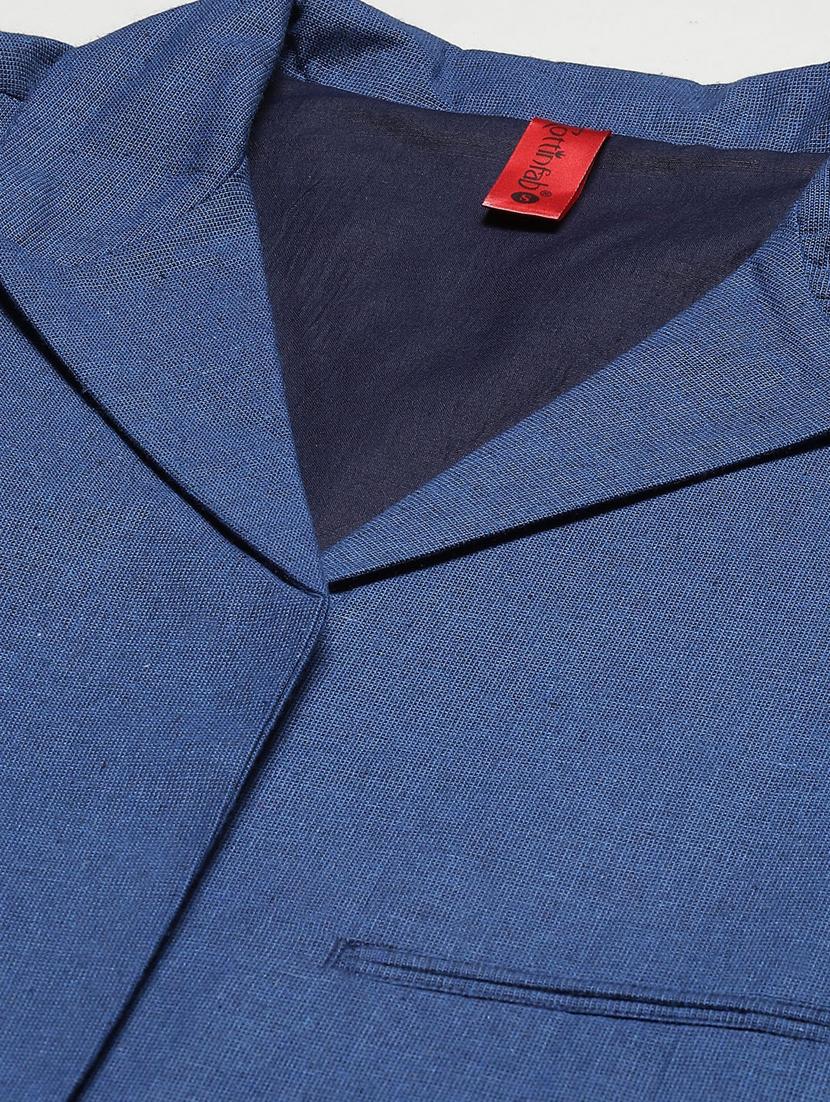 blue cotton single breasted blazer - 18876605 - Standard Image - 4