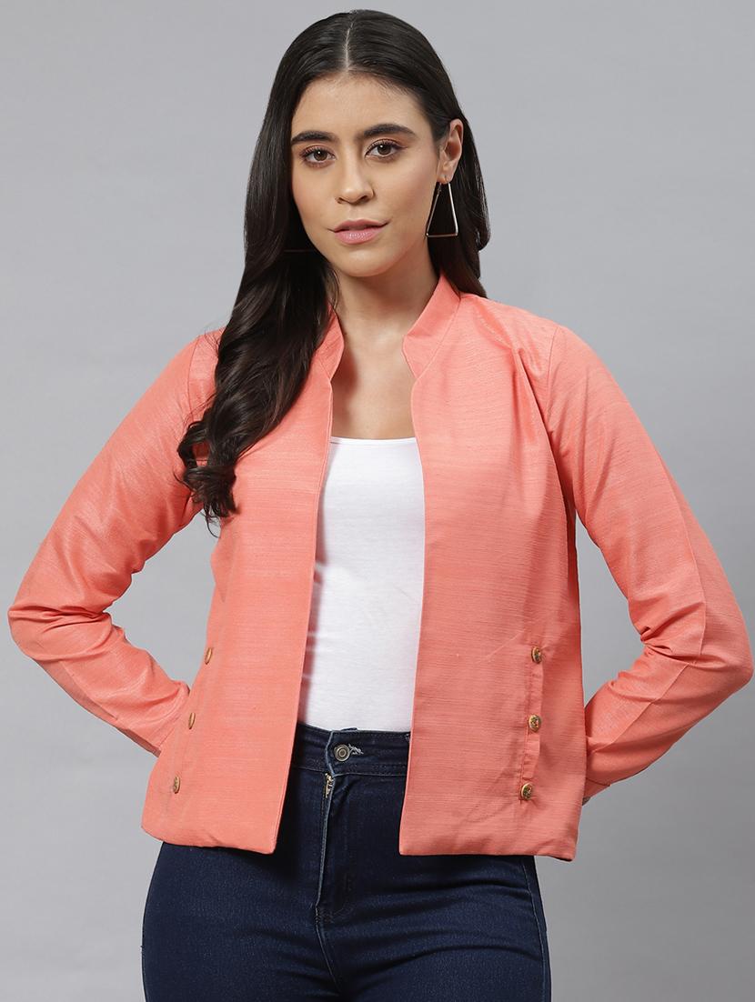 orange solid regular jacket - 18876612 - Zoom Image - 0