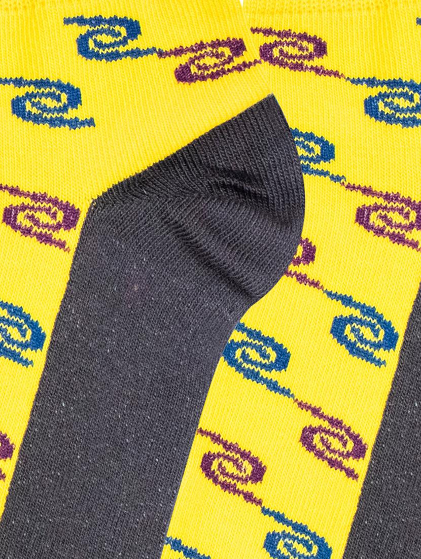 multi coloured cotton ankle length sock - 18876893 - Standard Image - 1