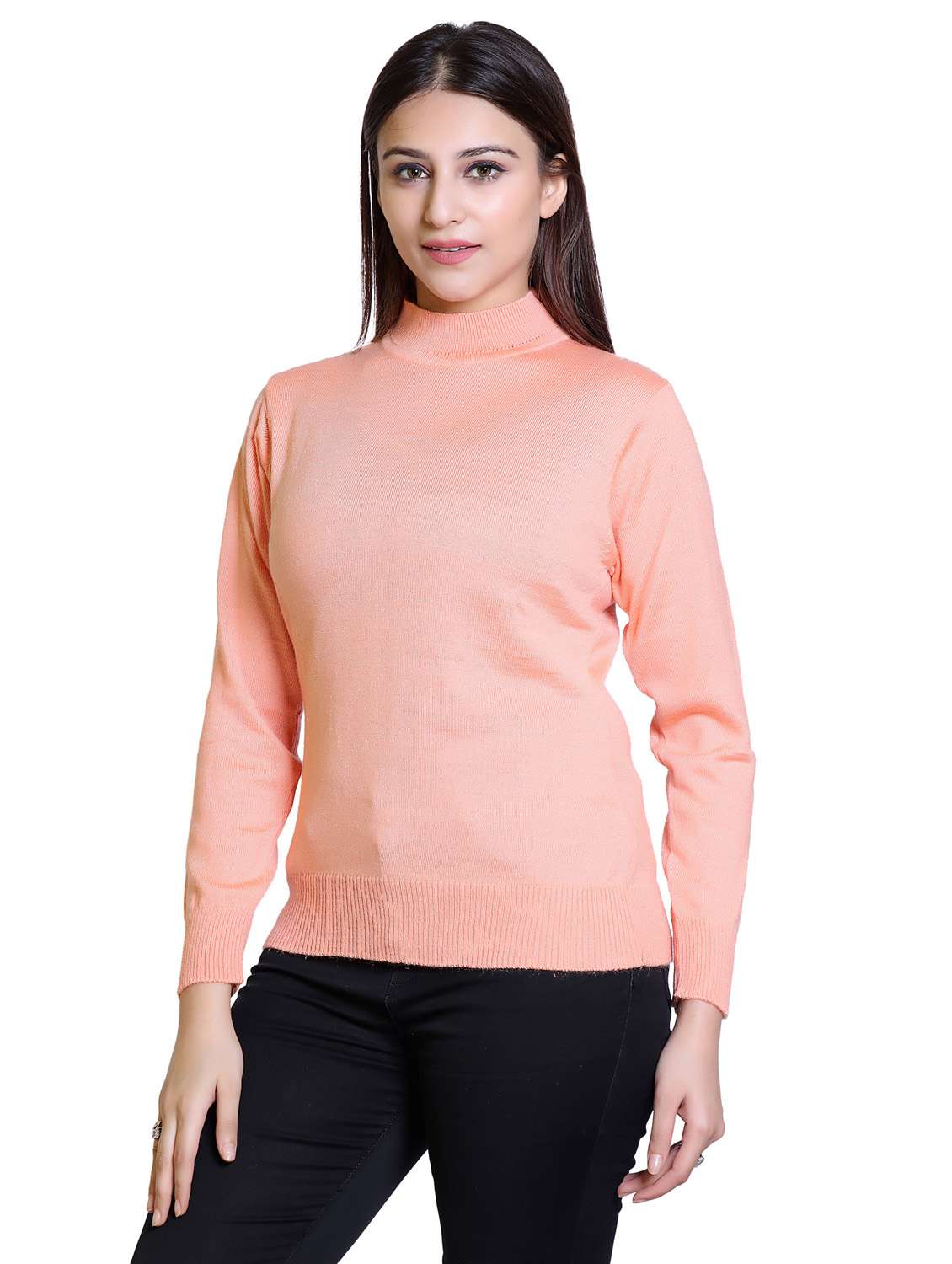 mock neck solid pullover - 18878024 - Standard Image - 1
