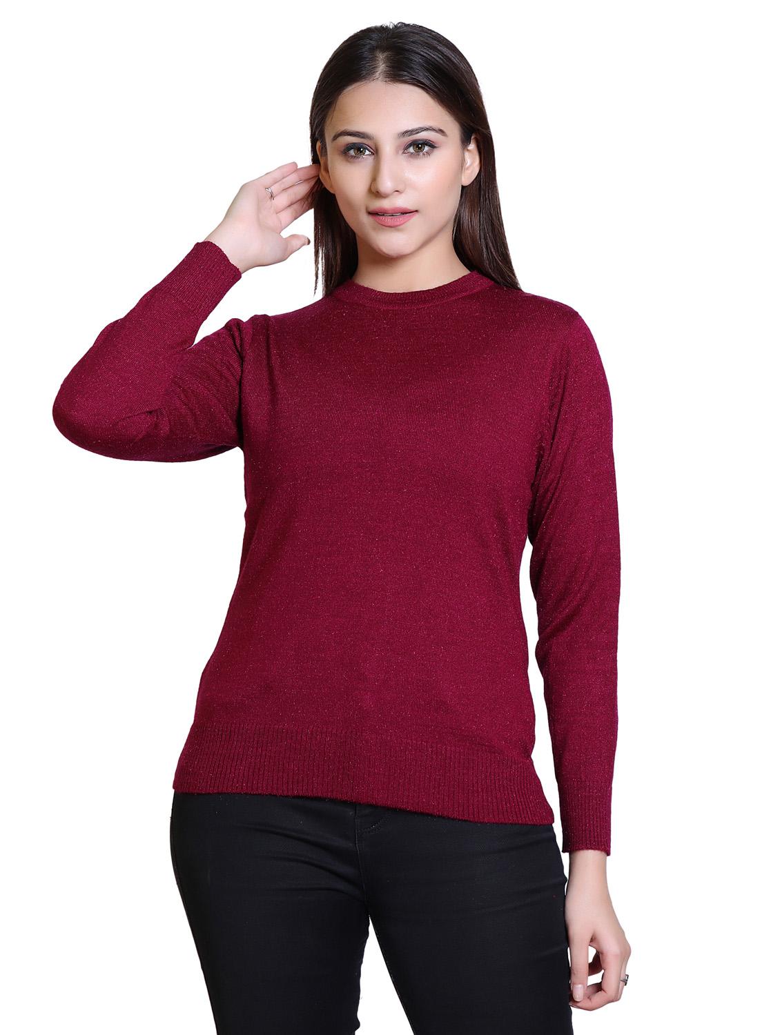 round neck solid pullover - 18878030 - Zoom Image - 0