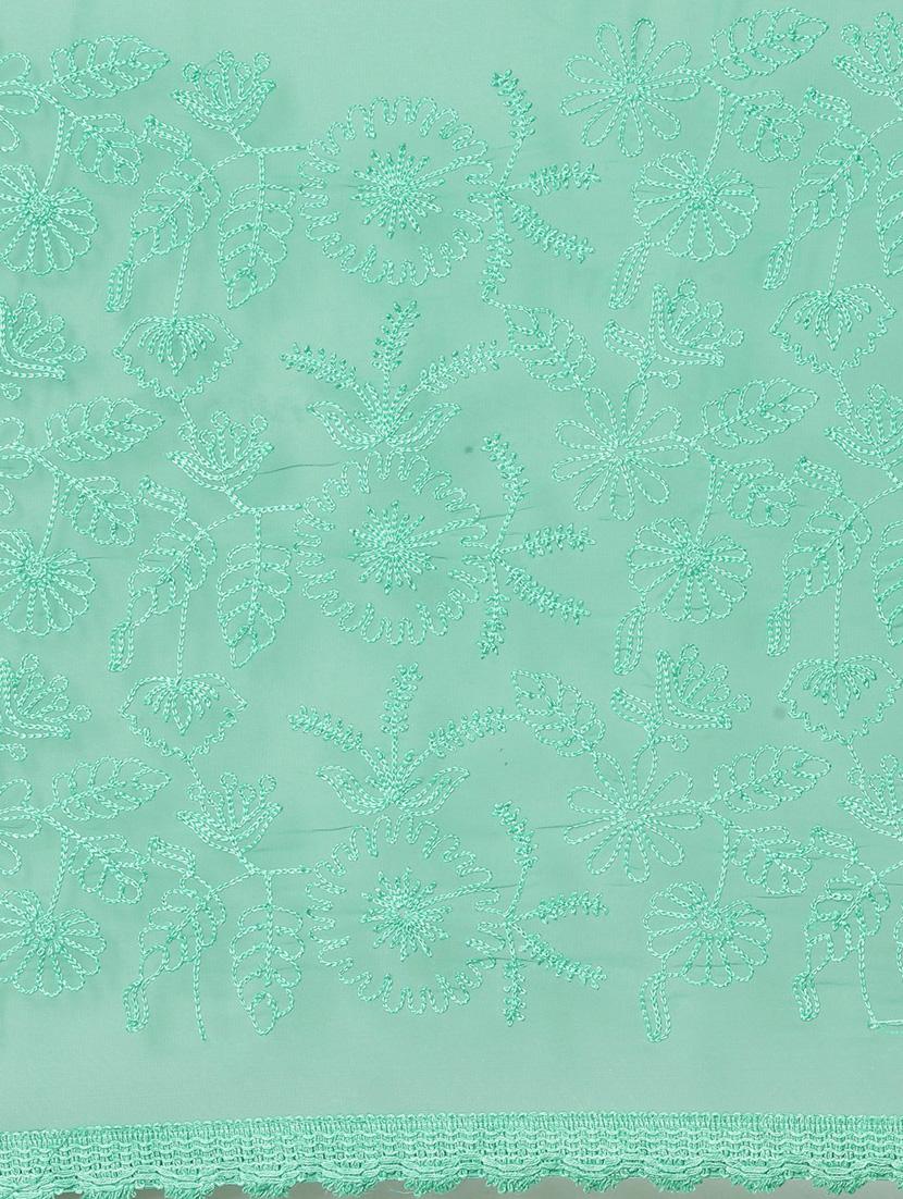 light blue georgette embroidered saree - 18879142 - Standard Image - 4