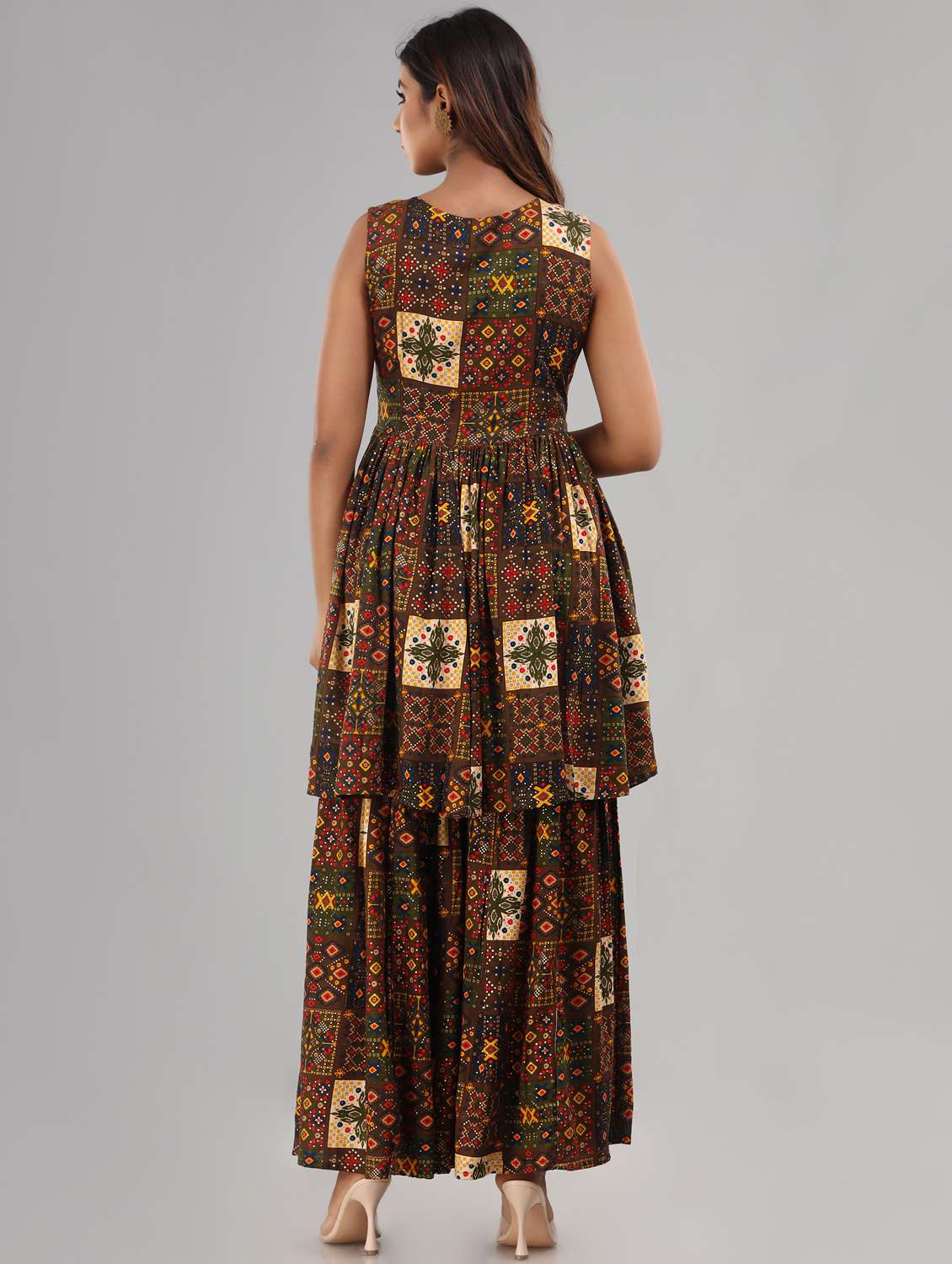  bandhani kurta sharara suit set  - 18881053 -  Standard Image - 1